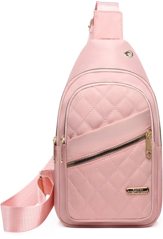 Unisex Shoulder Bag - 5 Storage Pockets & Cable Grommet - Women&