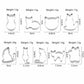 Cookie Cutters Cat - 9 Piece Set - Stainless Steel Baking Cup Set - Cat Shaped Cookie Cutters and Baking Tools - Enjoy cooking with your kids.