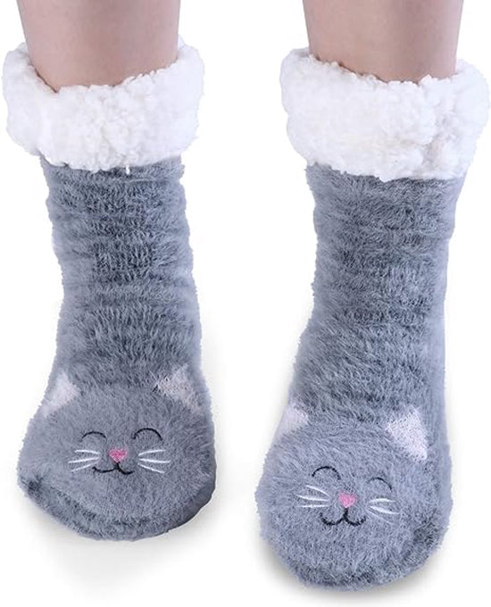 House Socks (2 pairs) - Floor Socks - Slipper Socks - Women&