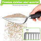 Cat Litter Scoop - Metal Cat Litter Scoop Made of Stainless Steel - Sturdy Mesh Scoop - Mesh Scoop - Easy to Clean - Suitable for Litter Boxes - Light Black