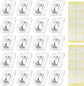 Hooks - Mini Light Clips | Self-Adhesive Lighting Hooks - Cable Holder Organizer - Set of 20 Hooks incl. Adhesive Strip