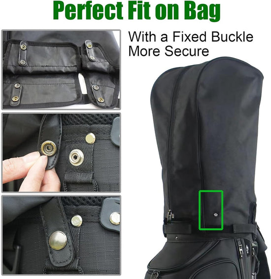 Golf Bag Cover - Waterproof Rain Cover - Golf Bag Rain Cover - Fits Almost All Travel Bags Golf Bag - Carrying Cart for Men and Women Golfers (Color: Canvas Black)