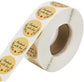 Sticker Labels - 500 sheets/roll - Round handmade heart-shaped kraft paper labels - Self-adhesive baking labels - Decorative labels - Sealing stickers - Gift stickers