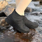 Overshoes - 1 Pair - Waterproof Silicone Overshoes - Reusable, Non-slip, Suitable for Outdoor Activities (Black - Size L)