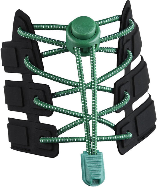 Sneaker Laces 120CM suitable for Sneakers - Elastic laces without a knot - Suitable for students and adults - With strong buckle and quick-release function (Green)