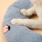 Pet Cushion - Soft Plush Pet Cushion - Cute Patterned Pet Mat - Comfortable Neck Support - Suitable for Cats and Dogs - White