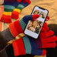 Knitted Gloves - Gloves - Rainbow Gloves - Warm Gloves - Touchscreen Compatible Gloves - Unisex - Suitable for Cold Weather, Sports, Travel, Driving, Skating, Skiing - Christmas Gift - Birthday Gift
