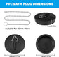 2-Pack Drain Plug - Sink Plug - Bath Plug for Home - Universal Plug Set - Diameter 42-45 mm - For Sinks - Kitchen Sink Plug Chain - Black