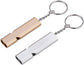 Whistles - Emergency Survival Whistles - Set of 2 - Extra Loud Aluminum Whistles for Outdoor Use - Slim Double-Barrel Rescue Whistles - Suitable for Swim Training, Camping, Hiking, Hunting, Boating and Other Activities (Gold + Silver)