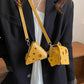 Storage Bag - Shoulder Bag - Mini Shoulder Bag - Cheese-shaped - Women&