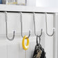 3-pack - Stainless steel - S-hooks - Clothes hangers with double hooks - Suitable for kitchens, bathrooms, dormitories - For hanging coats, towels and clothes (silver)