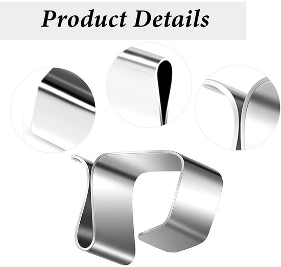 Pack of 100 pieces - Christmas light hooks - Hooks for outdoor lighting - Christmas light clips - Hanging hooks for Christmas lights, kitchen lights, etc. - Stainless steel metal cable clips with clamps - Cable clips