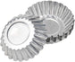 30-Piece Egg Pie Molds - Steel Baking Molds - Muffin Molds - Cupcake Molds - Pudding Molds - Desserts - Ice Cream - Non-Stick and Reusable - Silver