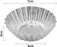 30-Piece Egg Pie Molds - Steel Baking Molds - Muffin Molds - Cupcake Molds - Pudding Molds - Desserts - Ice Cream - Non-Stick and Reusable - Silver