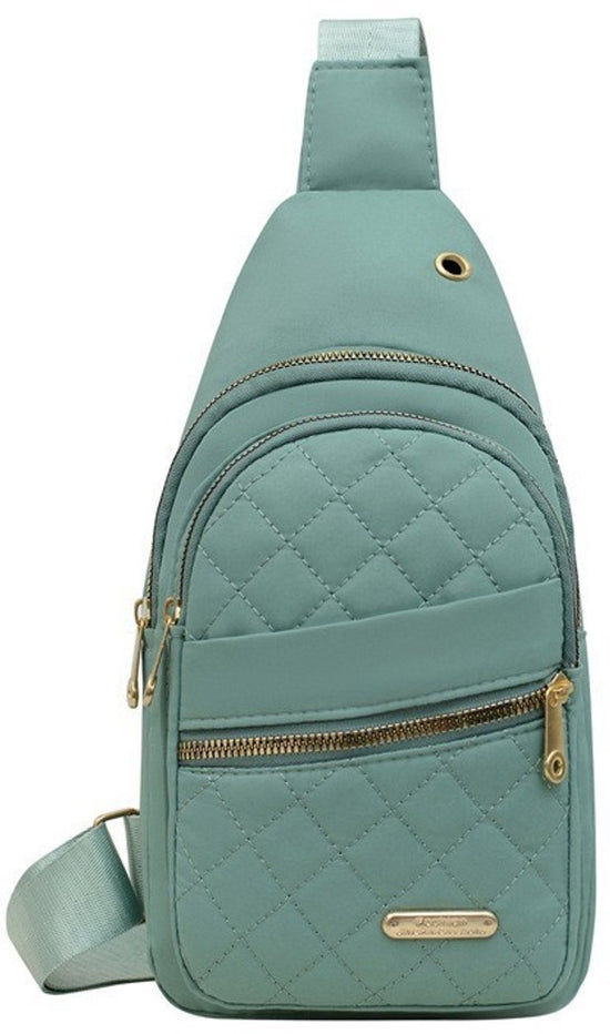 Unisex Shoulder Bag - 5 Storage Pockets & Cable Grommet - Women&