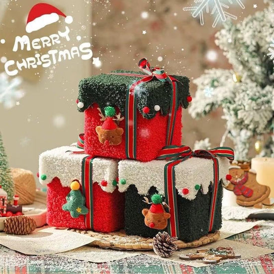 Gift Boxes - Packaging Boxes - Gift Boxes with Lids - Gift Boxes with Colorful Ribbons - Velvet Gift Boxes - Gift Boxes for Storage - Empty Gift Boxes - Home Decoration (Style A)