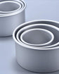 Set of 3 round cake tins, 10 cm deep - Includes cake tins with a diameter of 10 cm, 15 cm and 20 cm - Removable base - Suitable for baking - Healthy, sustainable and easy to clean
