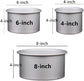 Set of 3 round cake tins, 10 cm deep - Includes cake tins with a diameter of 10 cm, 15 cm and 20 cm - Removable base - Suitable for baking - Healthy, sustainable and easy to clean