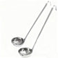 Two-piece set - Stainless steel soup ladle and sieve with hook - can be hung on the side of a pan - Soup ladle - Porridge spoon - Thickened household spoon - 25 cm