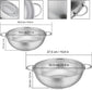 2-piece vegetable draining rack set made of stainless steel - with handles - drip tray on top - suitable for draining pasta, vegetables, fruit and rice - dishwasher safe - 2-piece set - diameters 22.5 cm and 19.5 cm