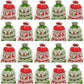 Christmas linen gift bags - 24 pieces - 10x14cm - Christmas decoration for indoors - Reusable - Christmas candy bags with drawstring - Suitable for gift bags for children&