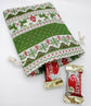 Christmas linen gift bags - 24 pieces - 10x14cm - Christmas decoration for indoors - Reusable - Christmas candy bags with drawstring - Suitable for gift bags for children&