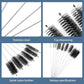 10-Piece Bottle Brush - Cleaning Brush Set - for pipes, keyboards, test tubes, kettle spouts, sinks, bottles and coffee makers