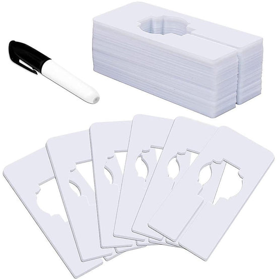 Wardrobe dividers - for hanging clothes - rectangular clothes dividers on racks - white wardrobe 40 pieces