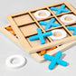 2 Sets Mini XO Chess Board Game Family Kids Puzzle Game Educational Toys - Wooden Board Game Table Toys - for Children Kids Day Birthday Party