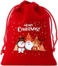 5-pack Christmas gift bags - velvet material - candy bags for children - Christmas apple bags - reusable Christmas gift bags - party bags - 15*10cm