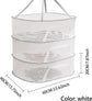 Clothes Drying Rack - Three-Tier Mesh Hanging Drying Rack - Foldable - Zippered - Suitable for drying plants, buds, fruits, flowers, vegetables, fabrics, etc.