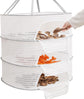 Clothes Drying Rack - Three-Tier Mesh Hanging Drying Rack - Foldable - Zippered - Suitable for drying plants, buds, fruits, flowers, vegetables, fabrics, etc.