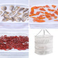 Clothes Drying Rack - Three-Tier Mesh Hanging Drying Rack - Foldable - Zippered - Suitable for drying plants, buds, fruits, flowers, vegetables, fabrics, etc.