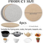 Placemats - Set of 4 - 20cm Placemats - Round Placemats - Heat Resistant Coasters - Washable - Suitable for kitchen tables and family dining rooms