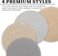 Placemats - Set of 4 - 20cm Placemats - Round Placemats - Heat Resistant Coasters - Washable - Suitable for kitchen tables and family dining rooms