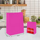 50 small paper bags with handles - colorful kraft paper gift bags - 15x8x21cm - kraft paper shopping bags - for parties, birthdays, Christmas, weddings, shopping