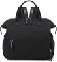 Convertible Diaper Bag - Wide Opening - 14 Pockets - Stylish - Baby Changing Bag - with Stroller Buckle - Diaper Bag - Waterproof (Black)