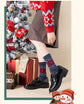 Socks - 5 pairs - Christmas socks - Lounge socks - Warm socks - Cute mid-height reindeer women&