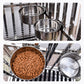 Pet Food Bowl - Stainless Steel Food Bowl - Hanging Food Bowl - with Clip Holder - Suitable for dogs, birds, parrots, cats and rabbits.