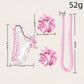 Hair Rollers - 12-Piece - Heatless Curling Iron - Heatless Curls - Curls without Heat - Includes Hair Clip and Satin Sleep Cap (Purple)