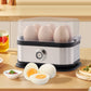 Electric Egg Boiler - Egg Boiler 6 Eggs - Made of Stainless Steel - Intelligent Steamer with Automatic Shut-Off