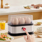Electric Egg Boiler - Egg Boiler 6 Eggs - Made of Stainless Steel - Intelligent Steamer with Automatic Shut-Off