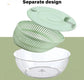 2-in-1 Double Decker Vegetable Dryer - Fruit Salad Drainer - Six Replaceable Blades - Salad Dryer - Double Decker Basket Kitchen Appliance - Double Decker Vegetable and Fruit Washer