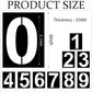 Number Stencil Set - Address Stencils 0-9 - Reusable Plastic Number Stencils - Cake Stencils - Paint by Number Stencils 6 inch