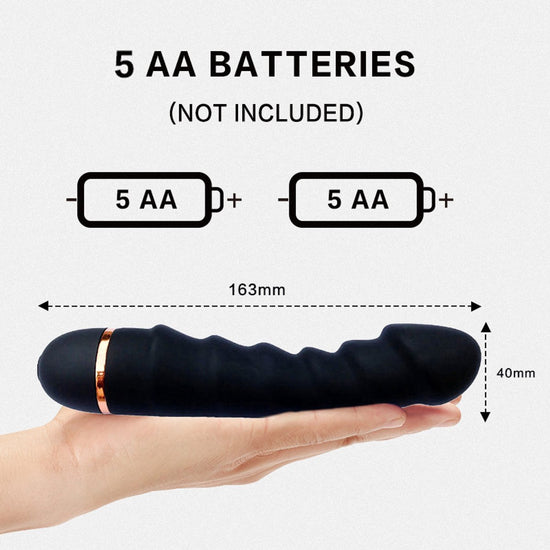 Vibrator - Dildo | Sex Toys for Couples - Sex Toys for Women - Sex Games - Sex Toys - Female G-Spot Clitoral Vibrator - Sex Toys for Adults - AV Vibrator - Dildos - Female Masturbator (Black)