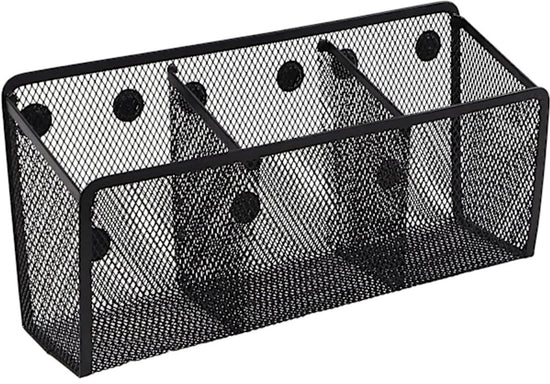 Pen Holder - Mesh Storage Basket with Extra Strong Magnets - Freezer Safe - Whiteboard - Cabinet Accessory - Office Supplies Organizer