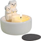 Candle Holder - 1 Piece Cartoon Cat Candle Holder - White Handmade Ceramic Candle Holder - Tea Candle Holder - Decorative Candle Holder - A Gift for Spending Warm Moments with Your Loved One - A Gift for Your Lover or Friend