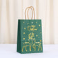 Gift Bags - 12 pieces - Kraft paper gift bags - Bags - Tote bags - Christmas paper bags with print - Party wrapping bags