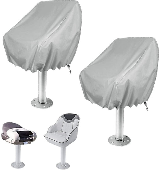 Seat Covers - Waterproof Outdoor Seat Covers for Pontoon Boats, Captain&