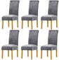 Chair Covers - Set of Velvet Chair Covers - Gray Chair Covers - Stretch Dining Chair Covers - Set of 6